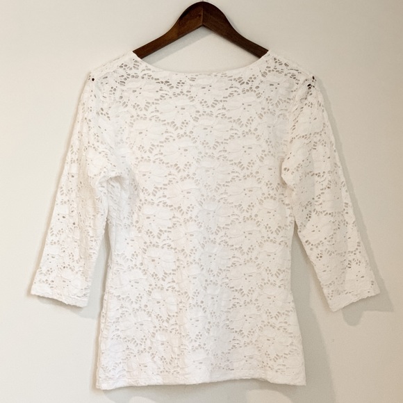 lace v-neck blouse - Picture 4 of 7
